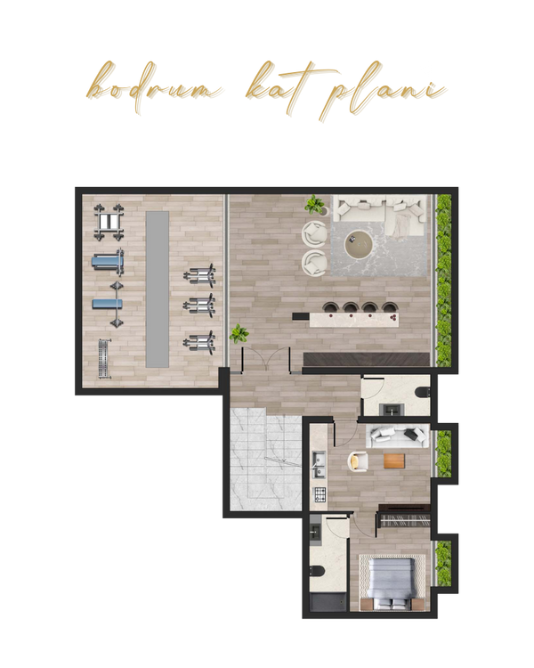 a tipi bodrum kat planı